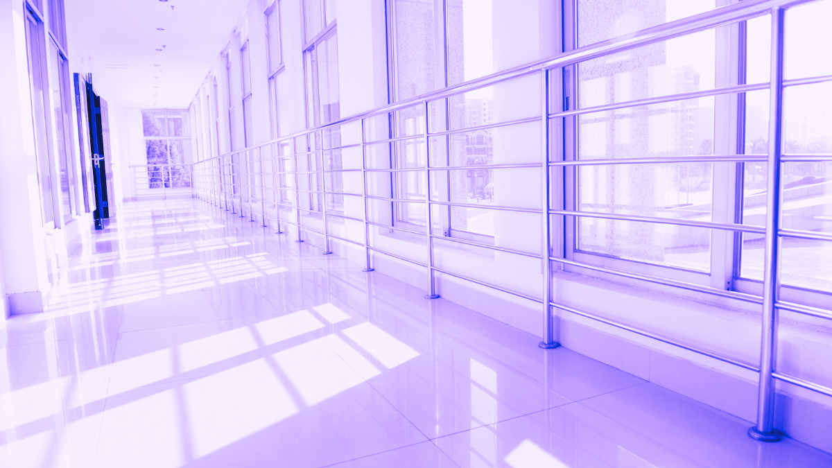 The hallway of a generic hospital.