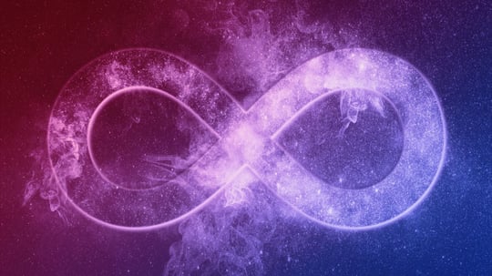 The infinity symbol.
