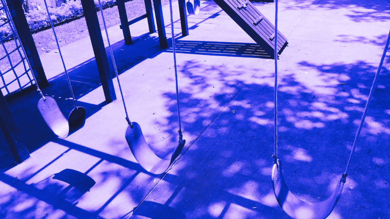 An empty swingset
